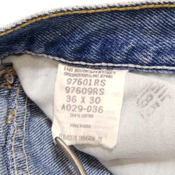 Wrangler Jeans Relaxed Fit Men Heavy Duty Classic Faded EUC Vintage A029-036 USA - Picture 4 of 6